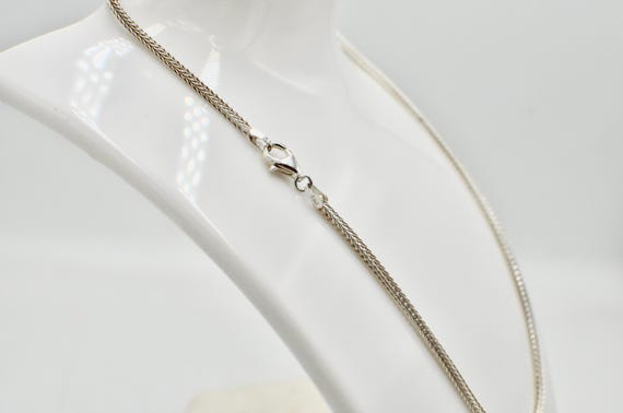 Solid 925 Sterling Silver 40cm Foxtail Chain Neck… - image 6