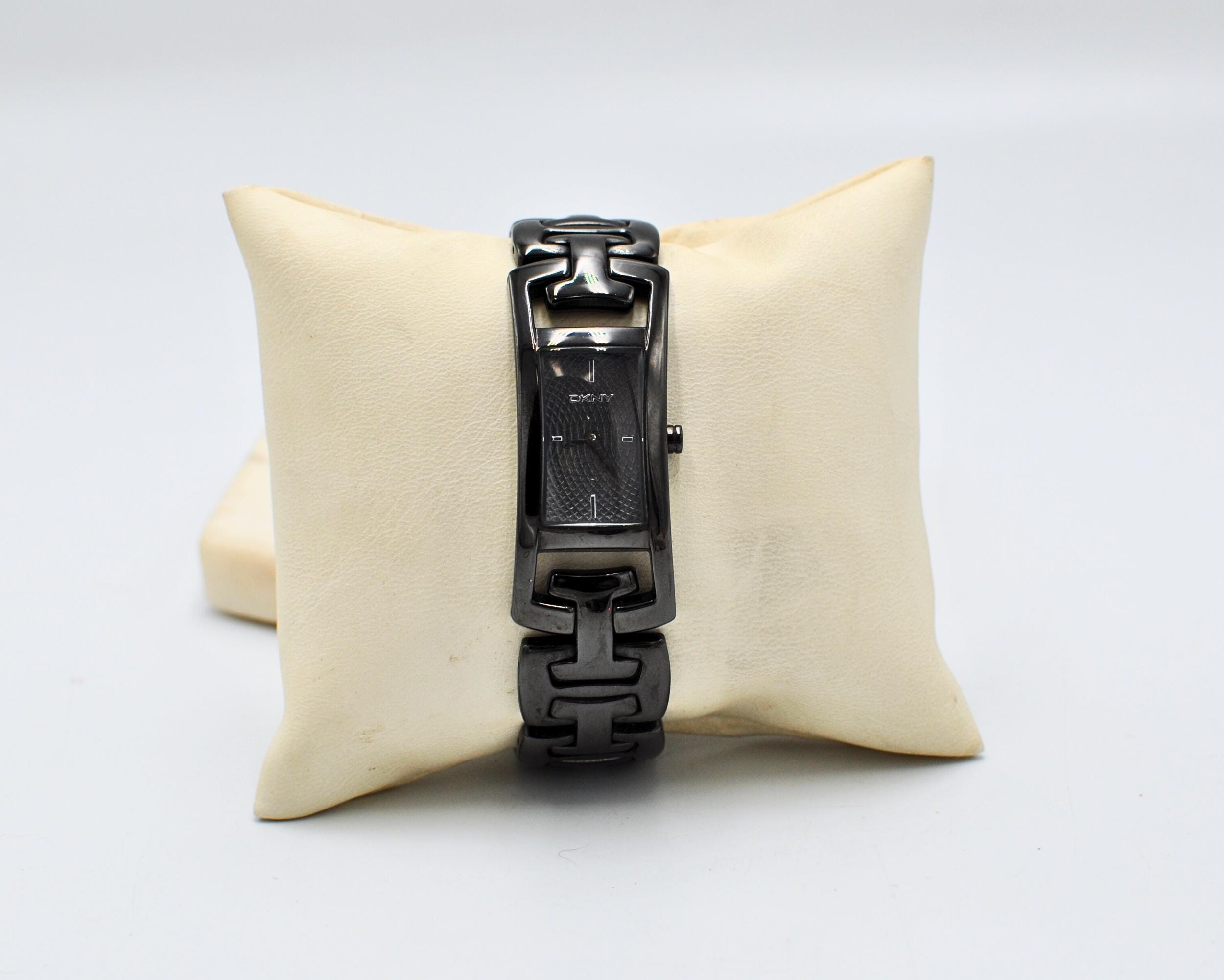 Black DKNY Watch With Shiny Black Strap - Non Working - Etsy display picture 3
