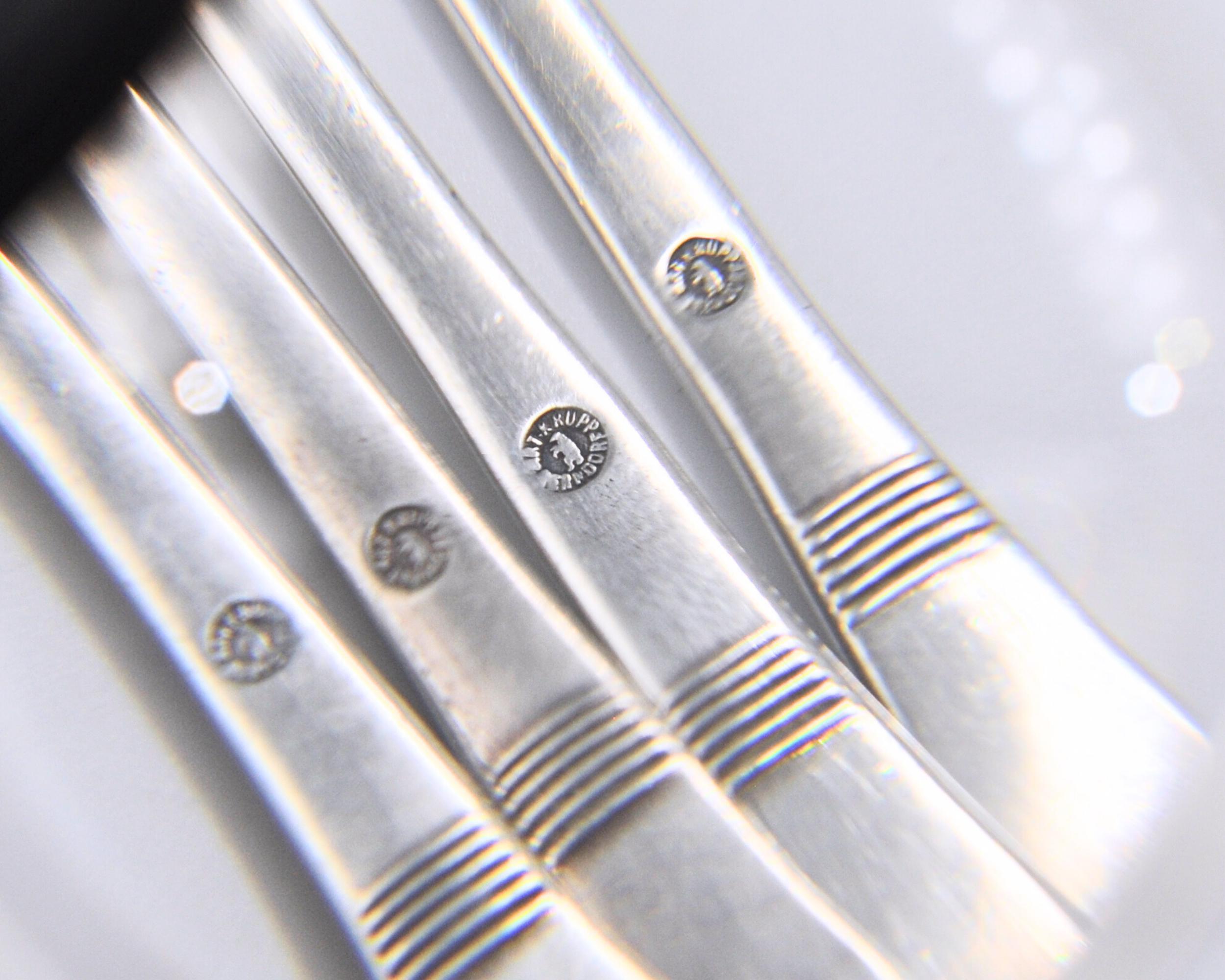 Set of 4 Berndorf Metalware Factory Arthur Krupp Forks With BMF