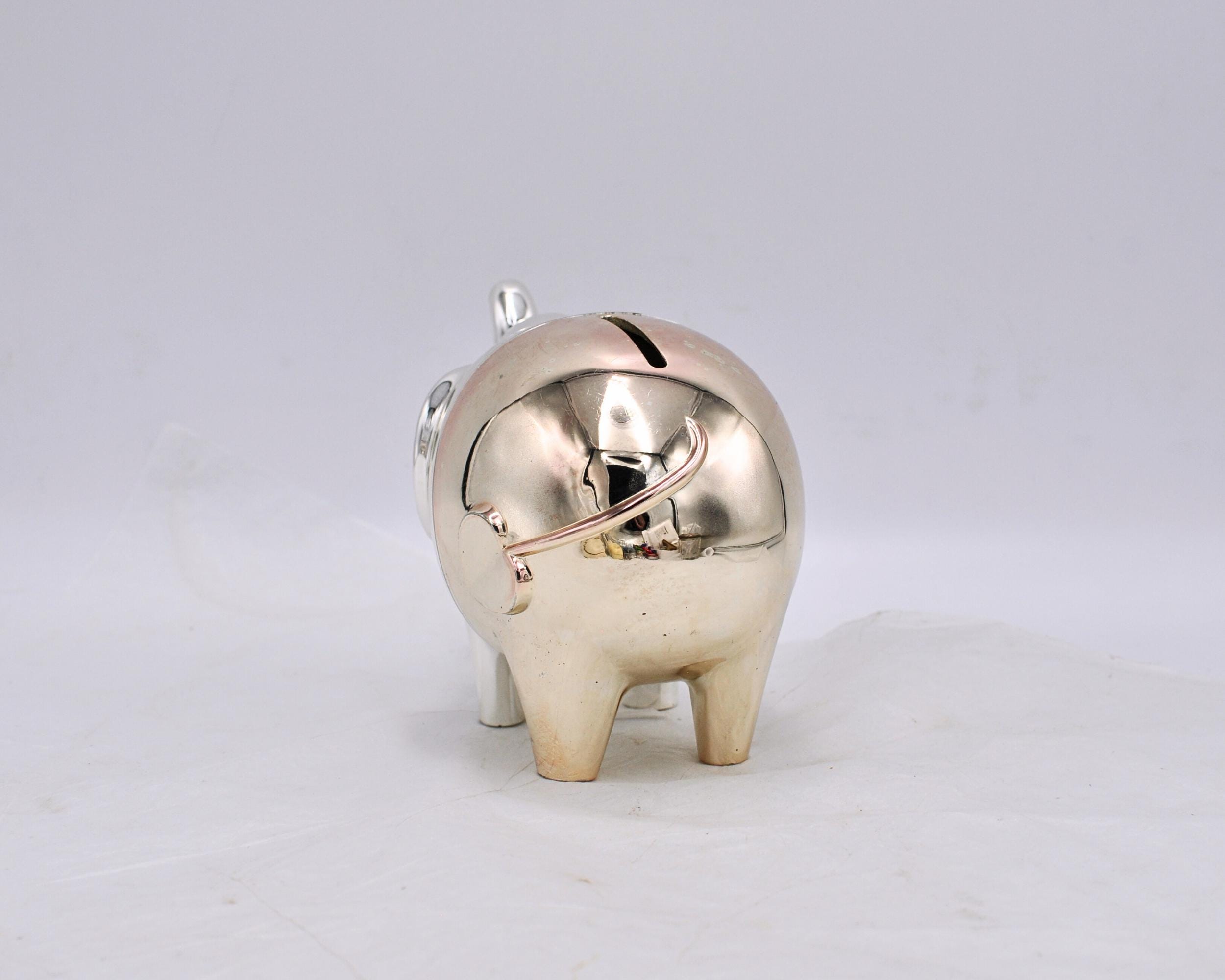 Wedgwood Vera Wang Silverplated Elephant Piggy Bank - Two-tone