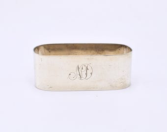 Sterlingzilveren servetring met ND-gravure