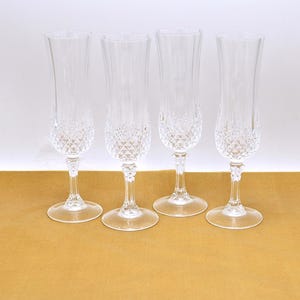 Luminarc Cristal D Arques Vintage Cut Crystal Champagne Flutes - Vintage Glassware