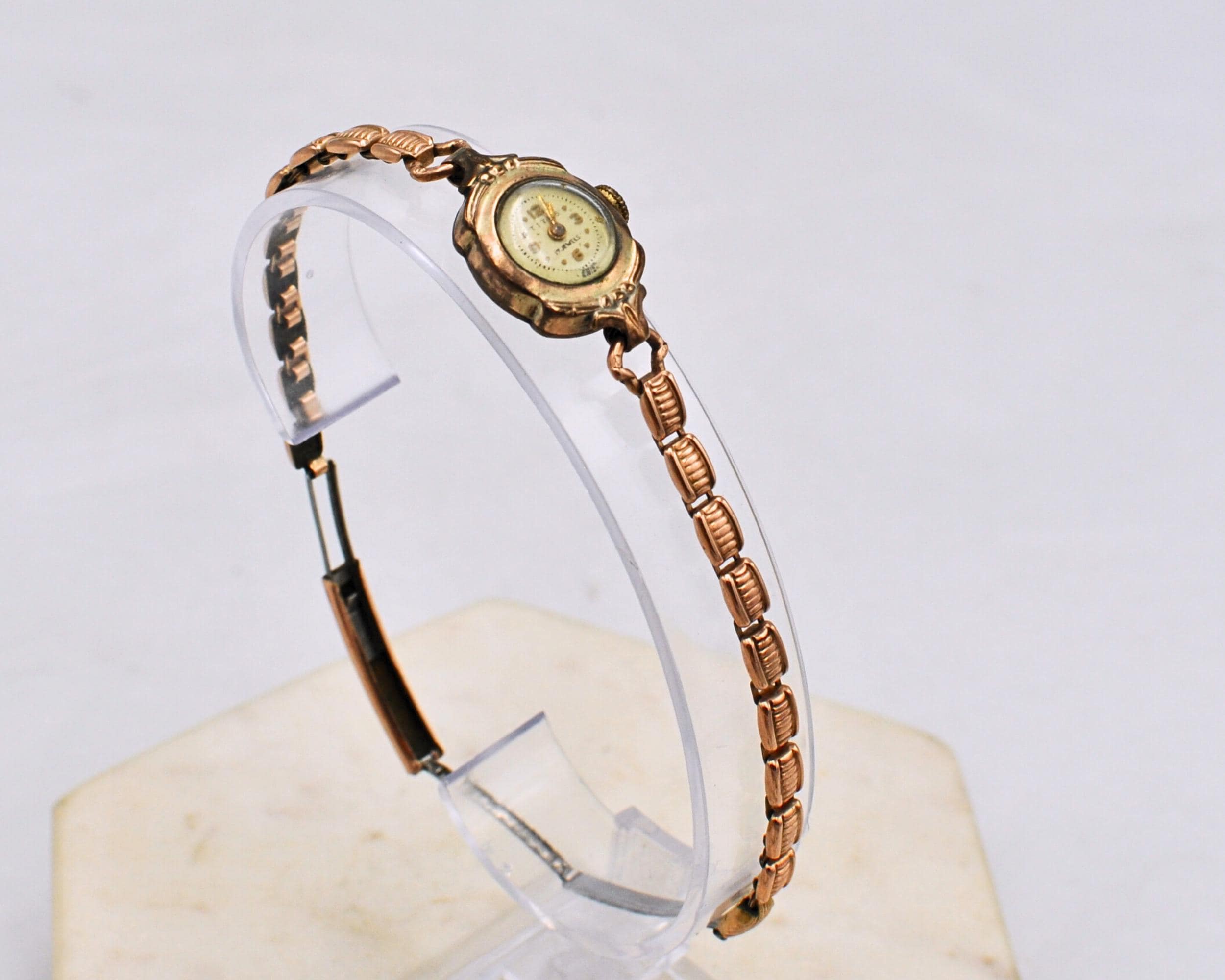 Working Vintage Rose Gold Ladies Titus Brand Watch Manual Wind