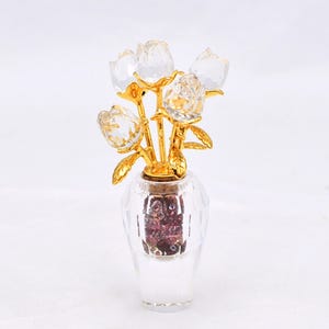 Retired Swarovski Crystal Rose Vase: Crystal Memories Figurine
