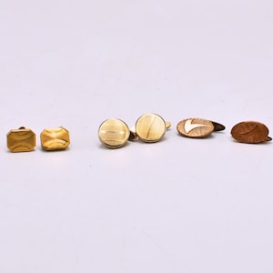 Vintage Engine Turned Cufflinks: 1930s-40s Rolled Gold, English Made