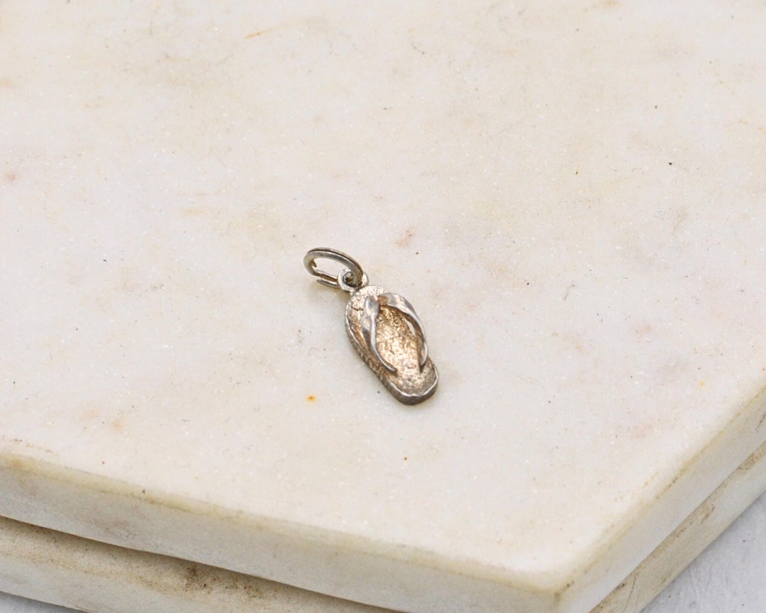 ヴィンテージ 925 スターリングシルバー フリップフロップ チャーム