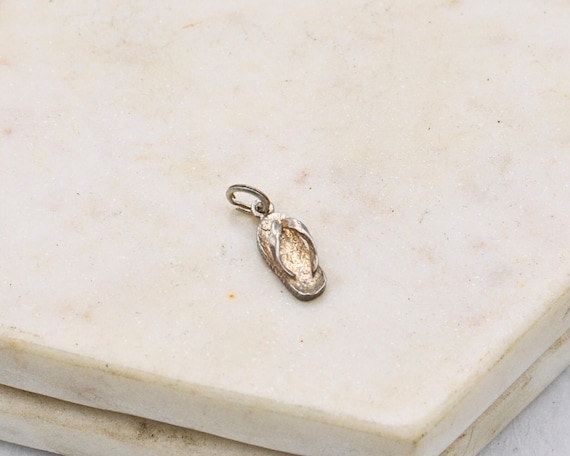 ヴィンテージ 925 スターリングシルバー フリップフロップ チャーム