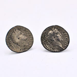 Vintage Cufflinks: Roman Coin Style Cufflinks - Emperor Nero Historical Replica Coin Cufflinks