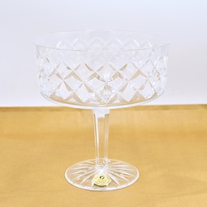 Vintage 24% Genuine Lead Crystal Hand Cut Comport Bowl, USSR - Pedestal Candy Dish Compote