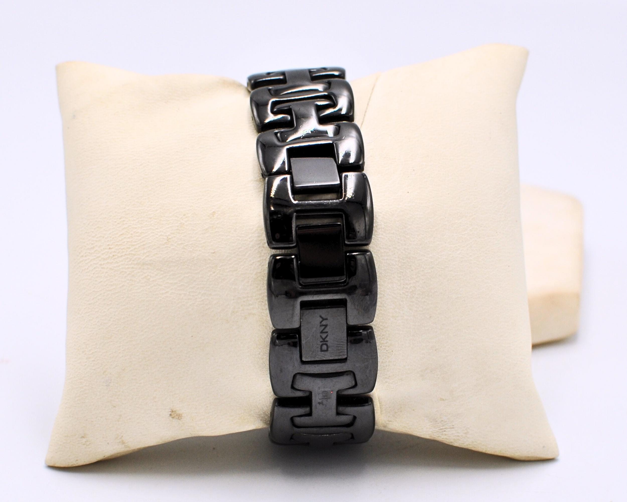 Black DKNY Watch With Shiny Black Strap - Non Working - Etsy