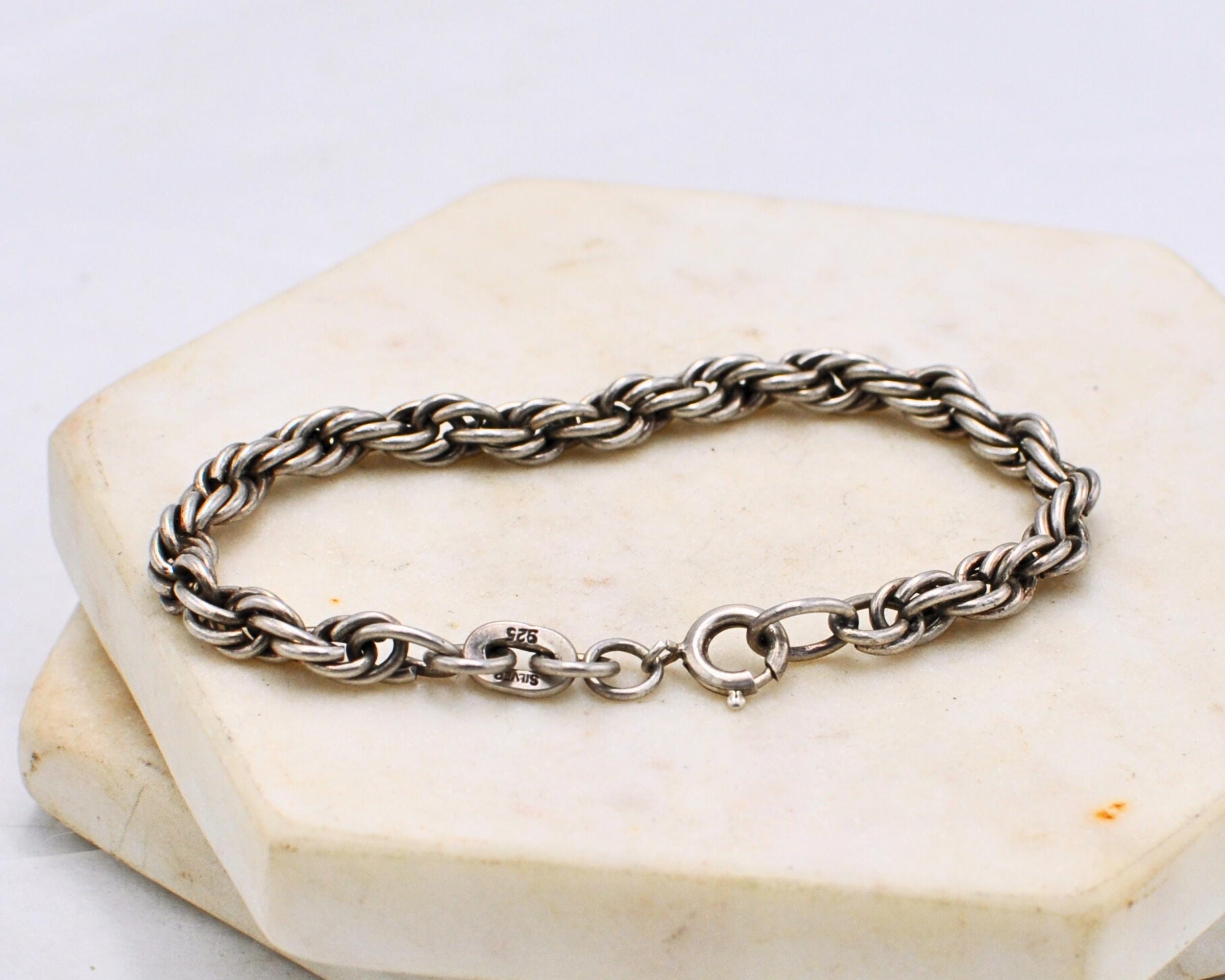 Vintage Twisted Silver Bracelet - Etsy Vintage Twisted Silver Bracelet - Etsy