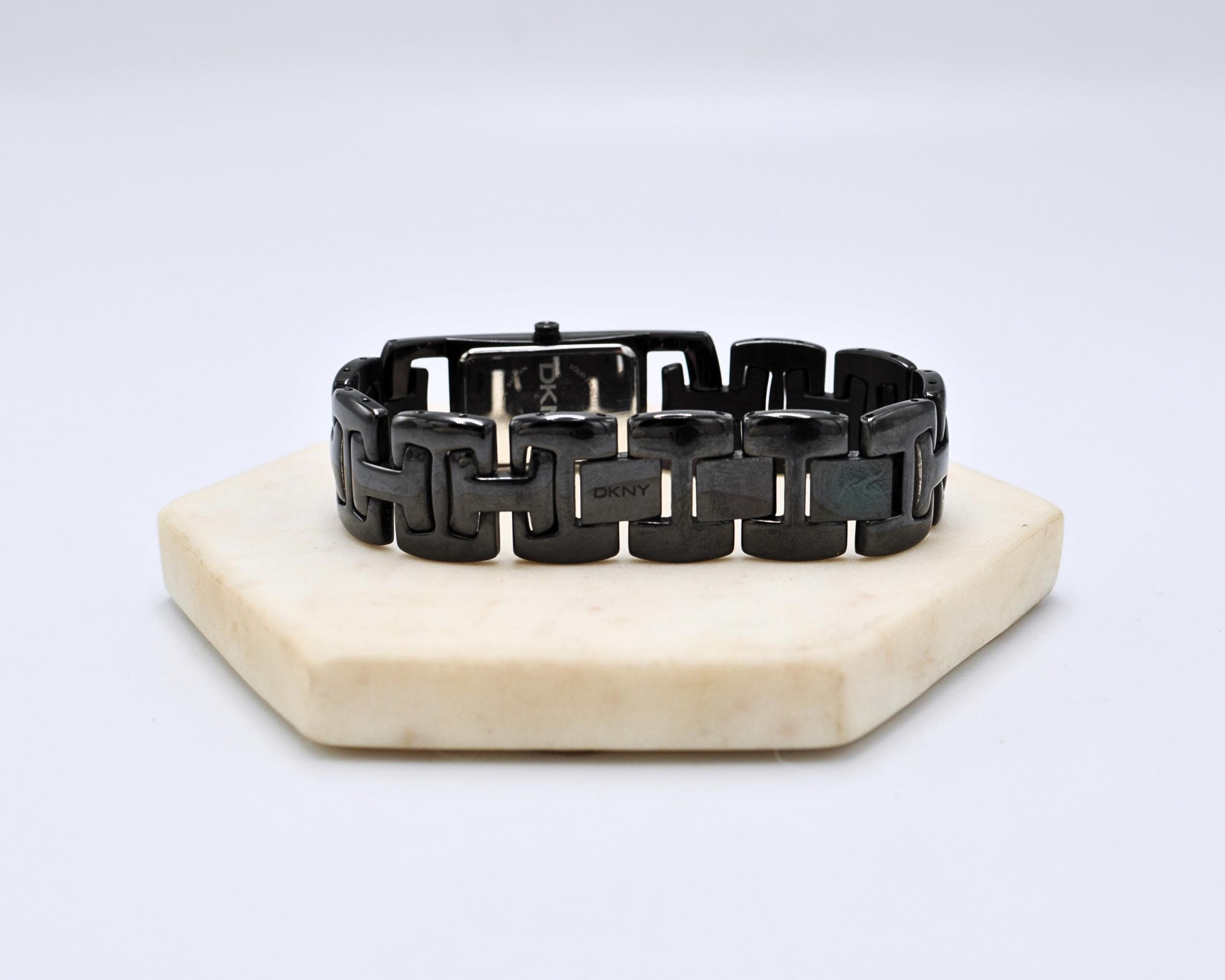 Black DKNY Watch With Shiny Black Strap - Non Working - Etsy display picture 1