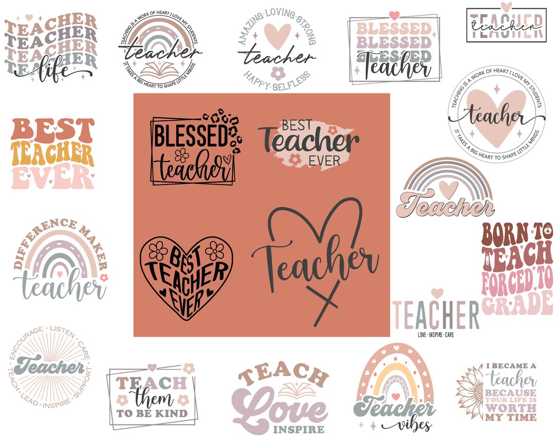 Teacher SVG Bundle Teacher SVG School SVG Teach Svg Back - Etsy Canada