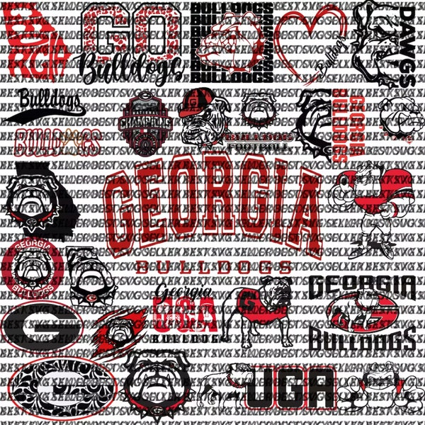 Bulldogs SVG, Basketball , Georgia, Football SVG, Collage, Game Day, UGA, University, Football Mom, Ready for Cricut, Instant Download