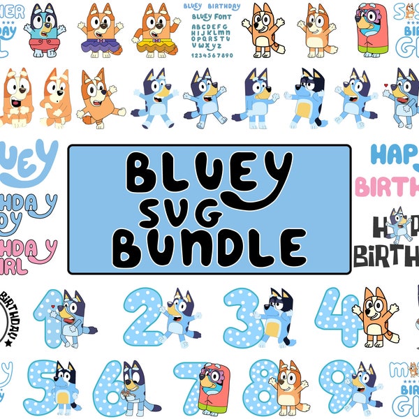 Bluey Characters Birthday Png - Etsy