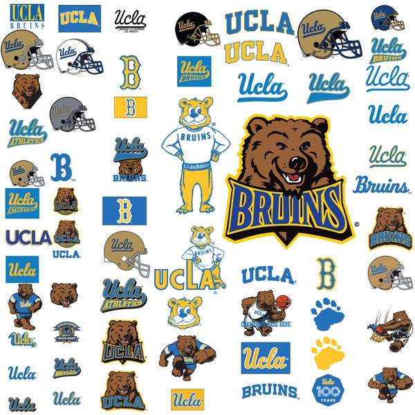 Bruins Svg Bundle, Bruin Football Team SVG, College, California State, University Mascot Svg, Svg file for Cricut, Clipart, Instant Download