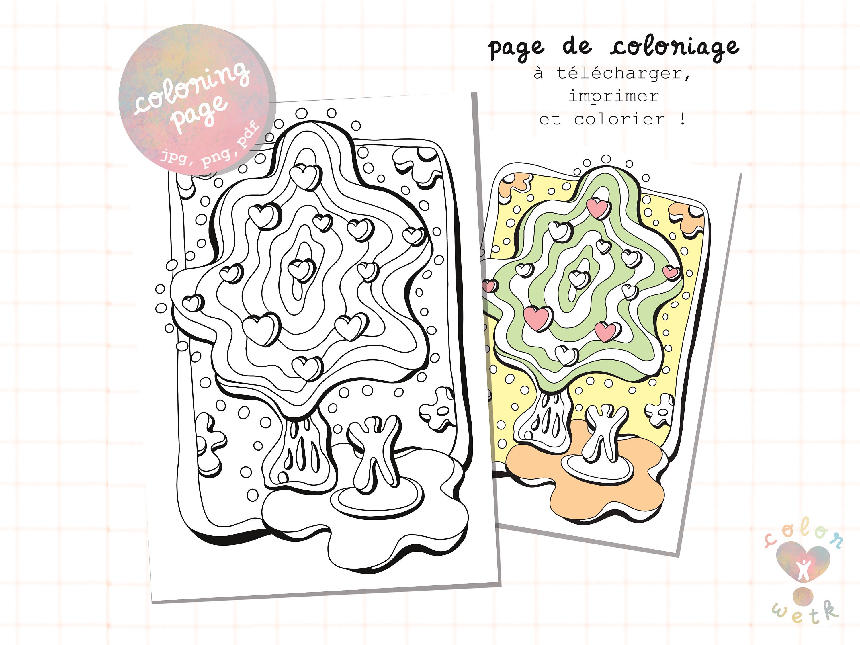 Heart Tree, Coloring Page to Print, Creative Activity to Print to