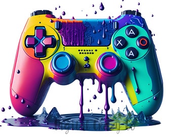 Enhance Your Gaming Experience with 12 High-Quality 300 DPI Video Game Controller PNG Images - Perfect for Card Making, Mixed Media & gamers