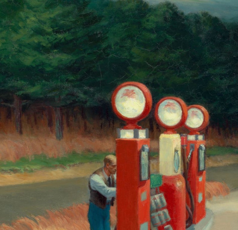 Edward Hopper, 'gas Station', Fine Art Print, Various Sizes Etsy