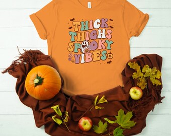 T-shirt d'Halloween avec cuisses épaisses et vibrations effrayantes