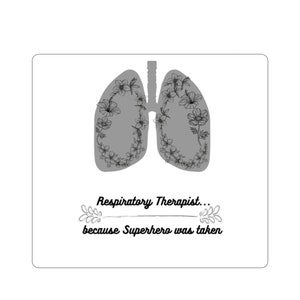 Superhero Sticker, respiratory therapist