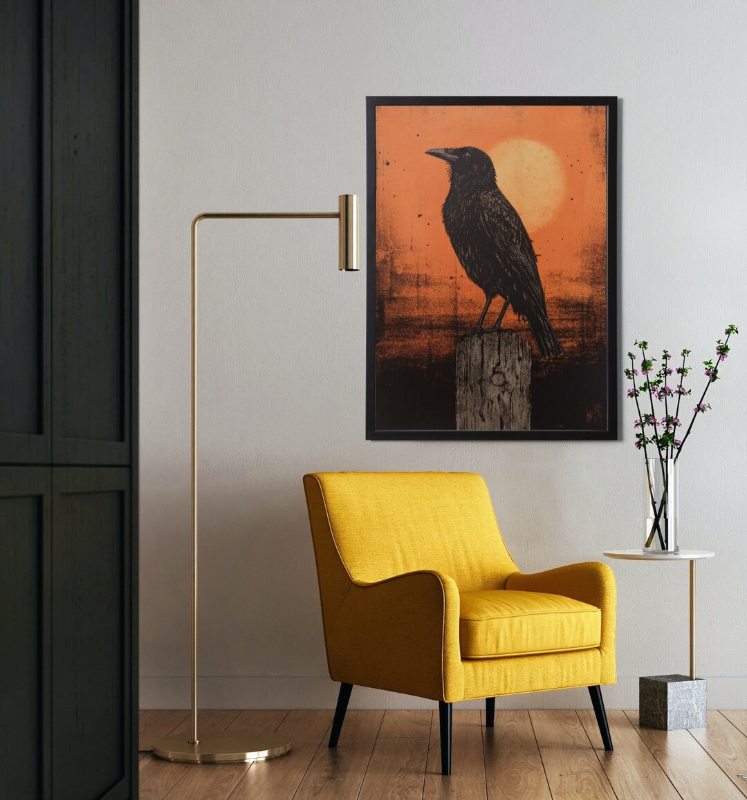 Riva Black Raven Art Print, Digital Painting, Wild Raven Poster ...