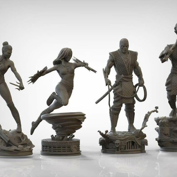 MORTAL Kombat Pack STL - 3D Digital Printing - STL File for 3D Printers