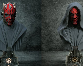 Darth Maul Bust Star Wars - High Quality STL - 3D Digital Printing - STL File for 3D Printers