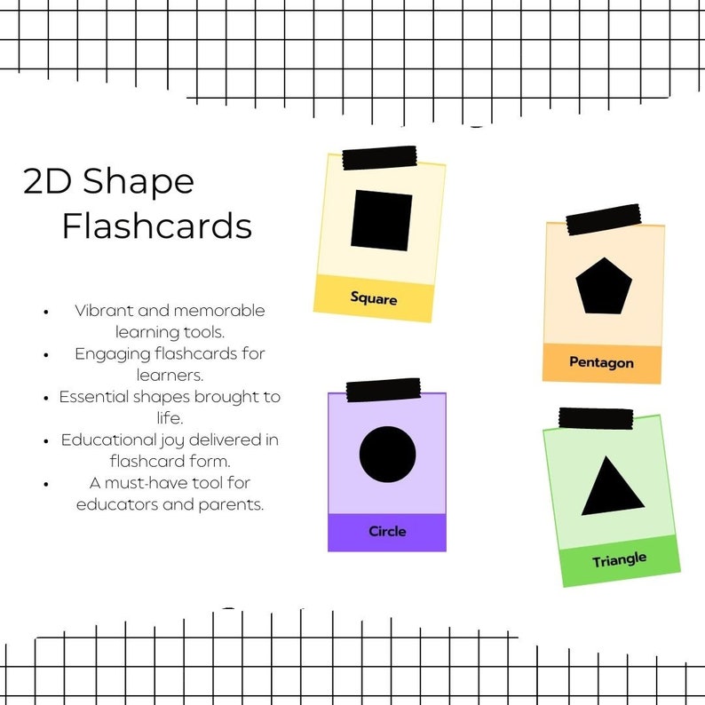 Shape Flashcards Ready to Print Flashcards for Primary Learners Infant