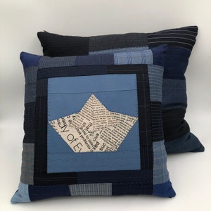 Fundas de almohada de patchwork con temática náutica