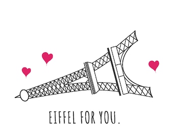 Cute Eiffel Tower svg for anniversary, valentines day, saying, png, vector, jpeg, commercial use, plotter file, print & digital
