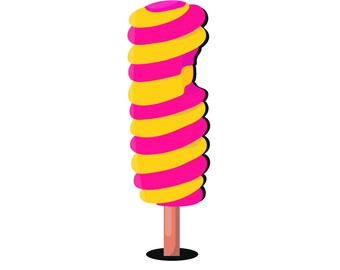 Twister Ice Cream Retro, Plotter File, Twister SVG, Illustration, Vector, Commercial Use, Print, PNG, Jpeg, Ice Cream, Ice Cream