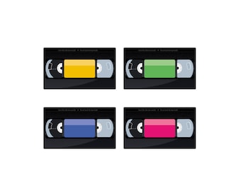 VHS Retro Illustration - VHS Cassette Tape - png jpg ai - Clipart, Vector - Instant Download