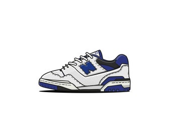 New Balance, NB500, Plotter File, New Balance SVG, Illustration, Vector, Commercial Use, Print, PNG, Jpeg, New Balance Shoes, Shoes