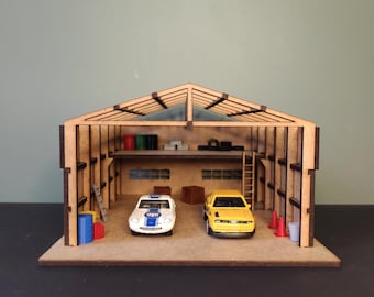 1/64 Scale Car Garage Model Diorama