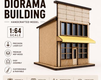 1/64 Scale Diorama House Model