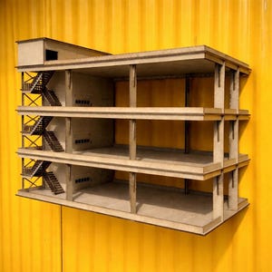 1/64 Scale Model Parking Garage Diorama