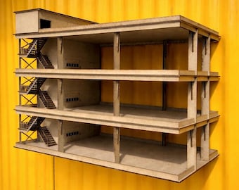 1/64 Scale Model Parking Garage Diorama