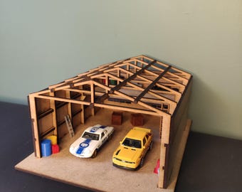 1/64 Scale Car Garage Model Diorama - Etsy