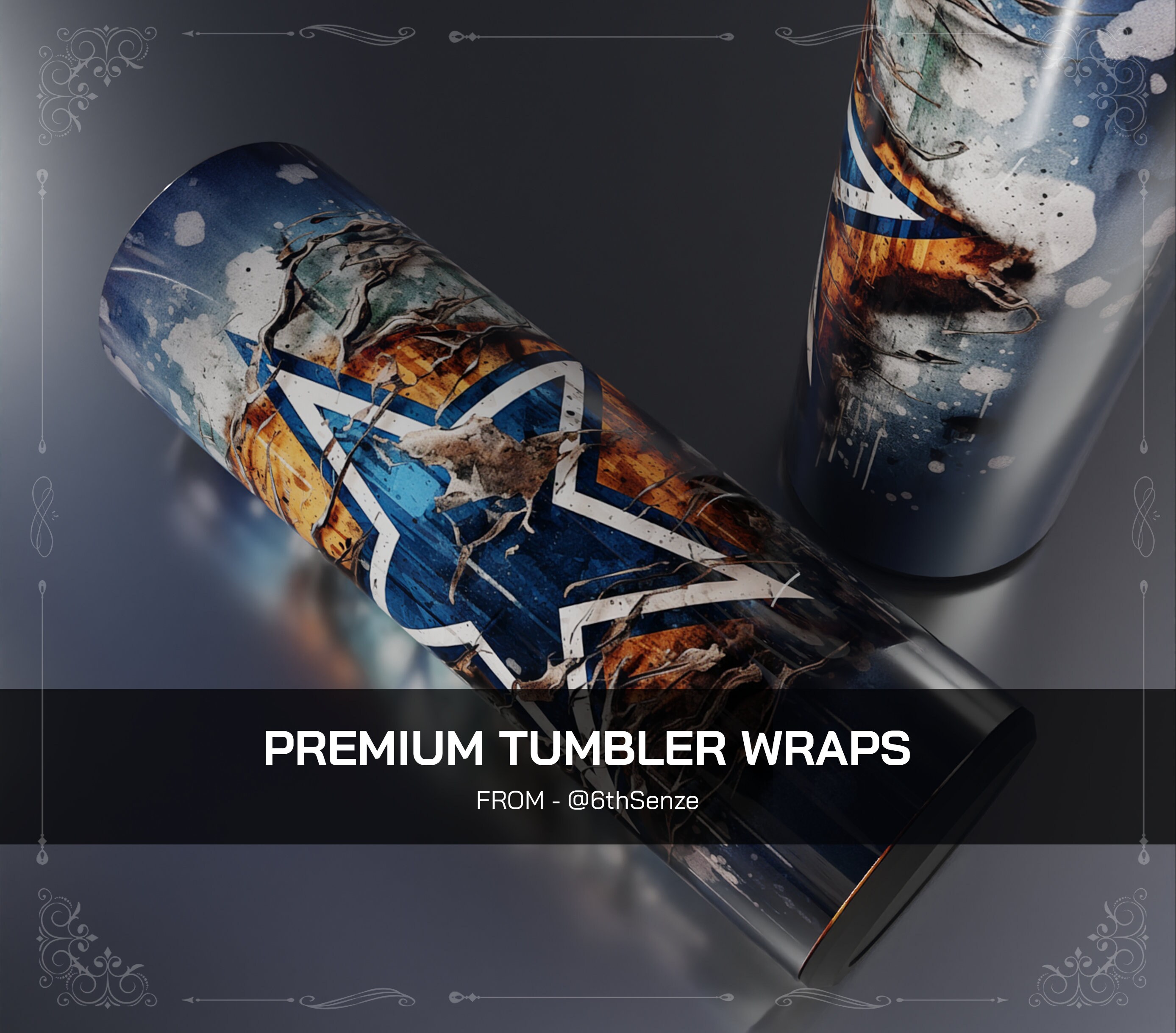 Dallas Cowboys Tumbler Wrap Fun and Playful Design With Old Poster and