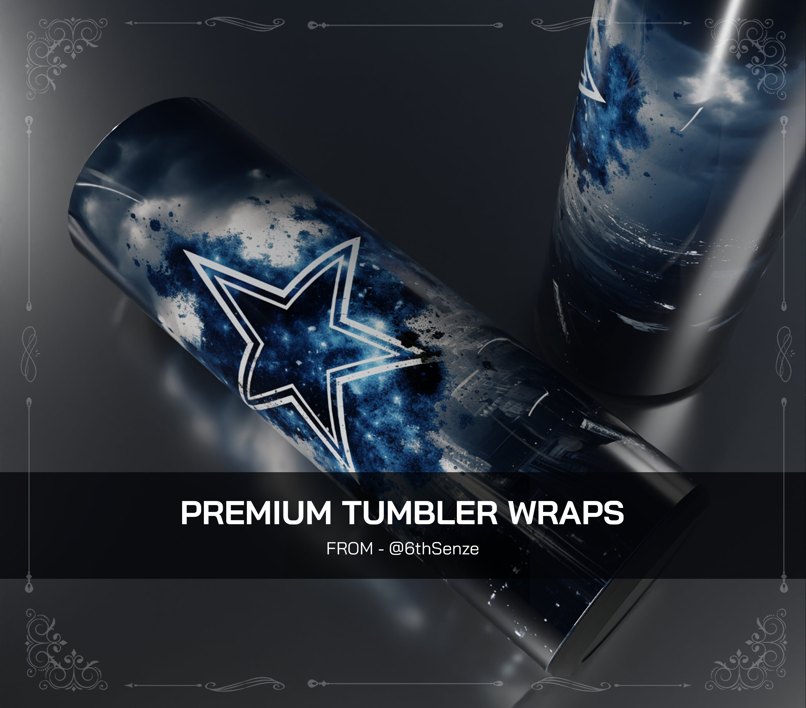 Dallas Cowboys Tumbler Wrap Fun and Playful Design With Cowboys and