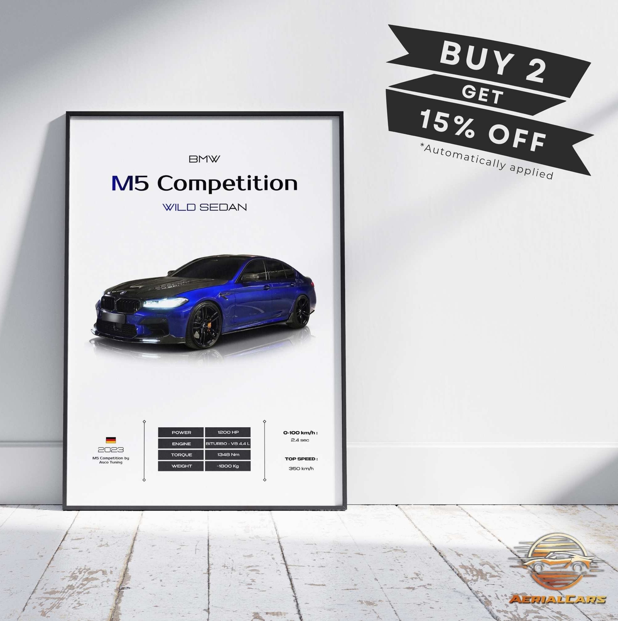BMW M5 Pop Art Poster I'm not fast the others are slow