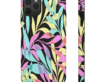 Apple iPhone 15 - 11 iPhone Pro Max- Floral Print Pattern - Phone Case - Tough Cases