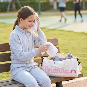 Personalized Kids Travel Bag with Name–Custom Cotton Embroidered Duffel,Lightweight Preschool Dance&Birthday Gift,Easy Clean Adventure Tote image 5