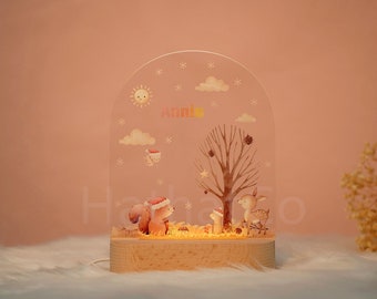 Personalised Name Children's Night Light ，Christmas Gift Girl Nursery Lamp ，Custom Baby Gift