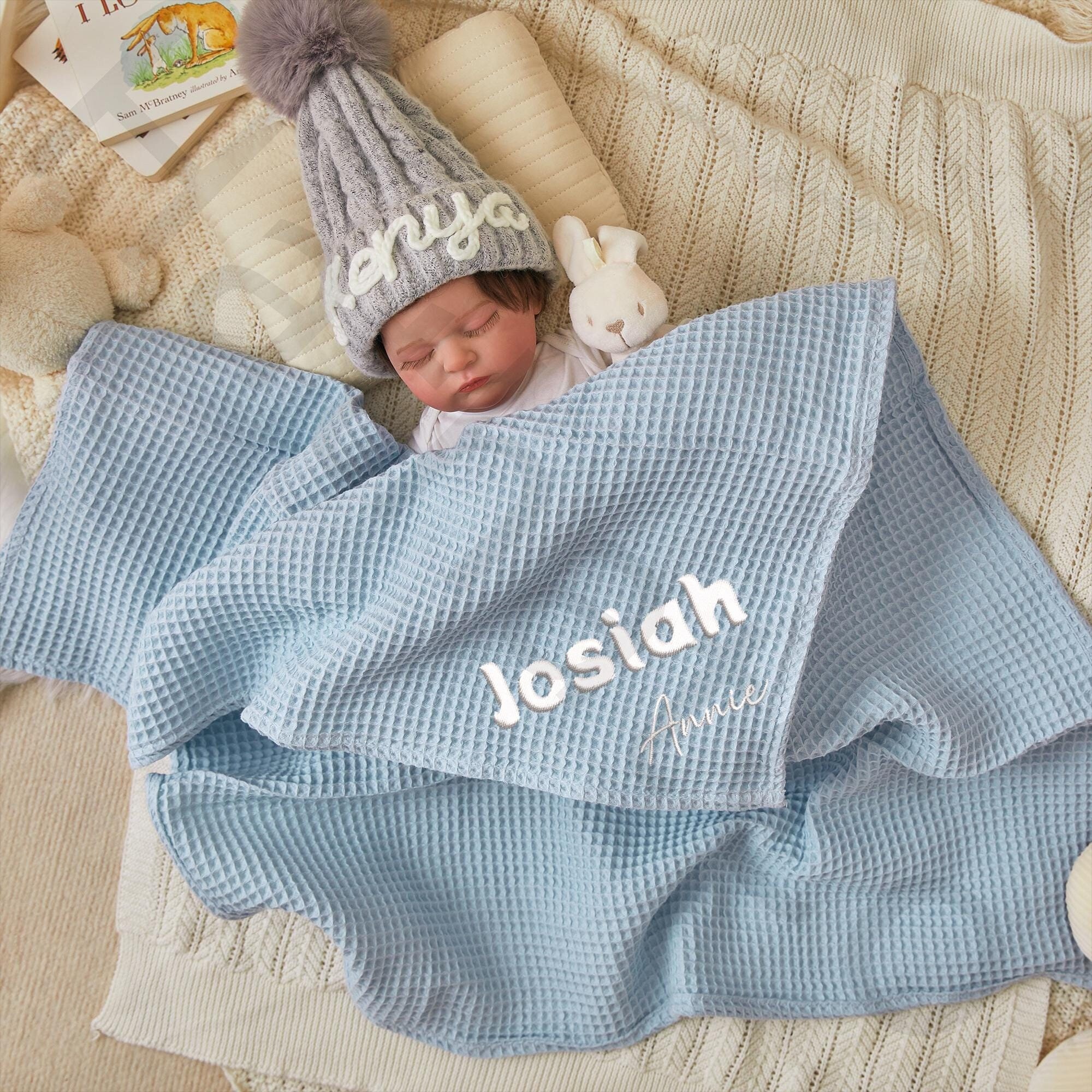 Baby Boy Large Personalized Baby Blankets HOME LIVING Custom