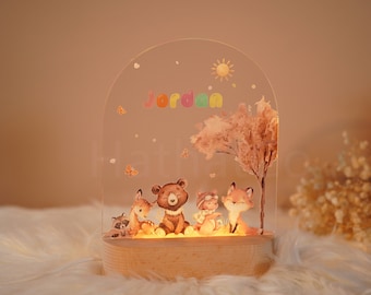 Gepersonaliseerde dierennachtlampje, babykamerlamp