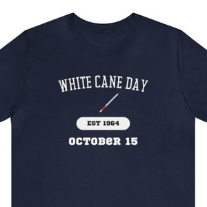 White Cane Day shirt, teacher of the blind, blindness awareness, braille gift, TVI gift, leaglly blind, low vision, sight impaired