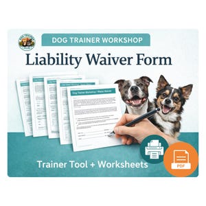 Dog Training Workshop Liability Waiver | Editable Release Form (Digital Download)