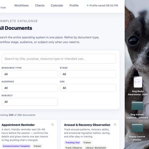 Complete Dog Trainer Business Kit| Client Onboarding Forms, Training Exercises, Handouts, Contracts, Trackers & Resources